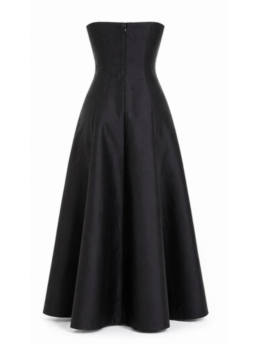 NWOT Lauren Ralph Lauren 100% Silk Black Strapless Dress Size 8 - Picture 2 of 8